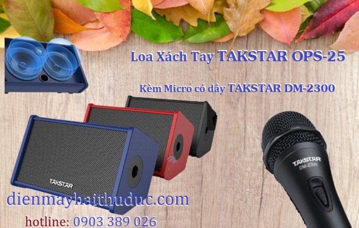 Loa xách tay Takstar OPS-25 tặng Micro có dây Takstar DM2300