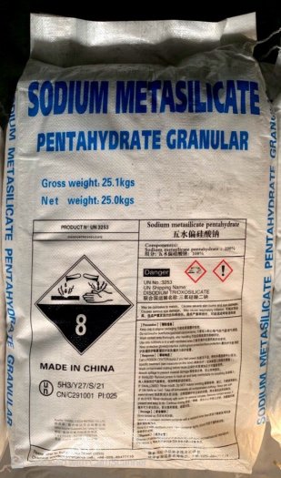 Hoá chất Sodium metasilicate  pentahydrate (Na2SiO3.5H2O) – Trung Quốc (bao xanh)0
