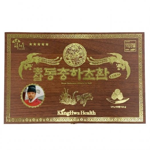 Giá Sốc Viên hồng sâm Đông Trùng Hạ Thảo bồi bổ cơ thể cải thiện sức khỏe chính hãng Kanghwa 3.75g x 30 viên hộp gỗ5