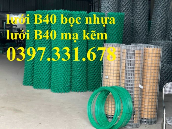 Lưới B40 bọc nhựa khổ 1m, 1,2m, 1,5m, 1,8m, 2m hàng sẵn kho3