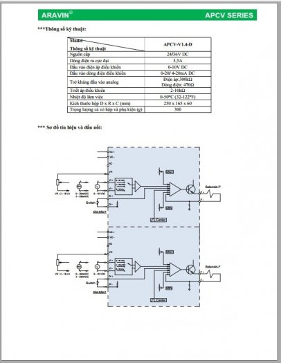 Bo mạch điều khiển van tỉ lệ APCV-1.4-D sản xuất tại Việt Nam - bảo hành 12 tháng4