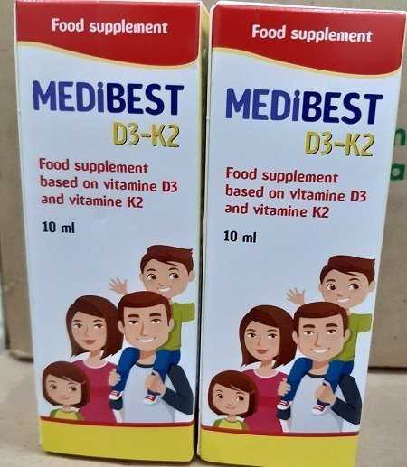 Medibest D3- K2 giúp bổ sung vitamin D3, K2 giúp trẻ tăng trưởng chiều cao0