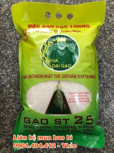 Bao bì gạo ST25 vua loại gạo 5kg0