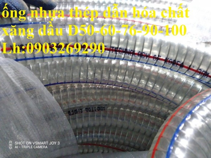 Ống ruột gà xoắn có kẽm Hàn Quốc D200, D168, D150, D114, D100. D90 .D76. ( chụi áp - dẫn hoá chất xăng dầu )10