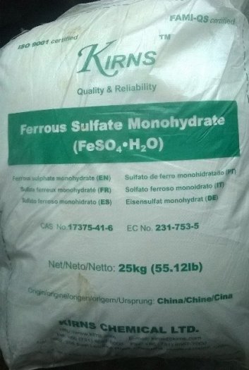 Hoá chất Ferrous sulfate monohydrate (FeSO4.H2O) – Kirns/Trung Quốc0