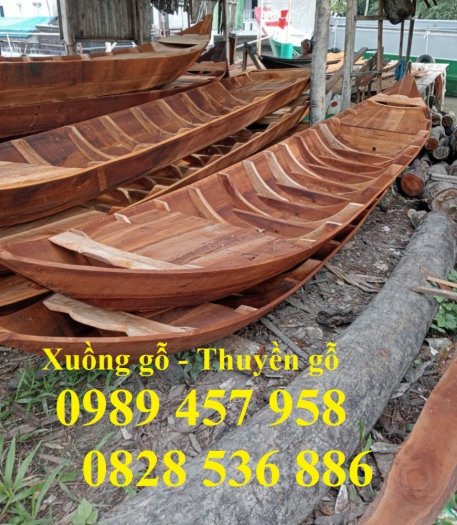 Đóng thuyền gỗ trang trí 3m, Xuồng gỗ 3m5, Xuồng 4m trang trí nhà hàng0