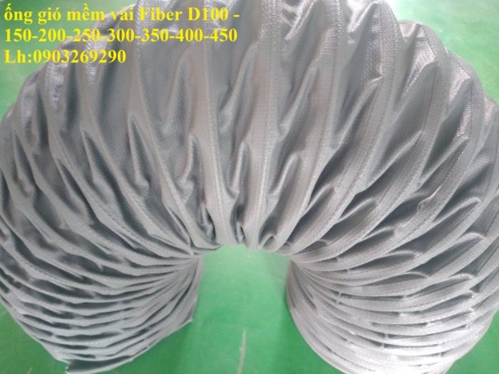 Ống gió mềm vải Hàn Quốc Tarpaulin, Fiber D75, D100, D125, D150, D175, D200, D250, D300... D450, D50012