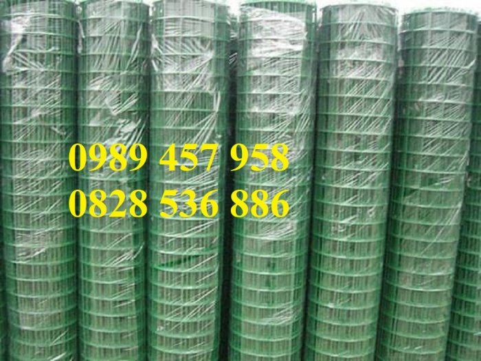 Lưới hàn bọc nhựa 2m, Lưới thép bọc nhựa D3 50x50, Lưới cuộn bọc nhựa màu xanh7