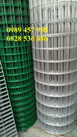 Lưới hàn bọc nhựa 2m, Lưới thép bọc nhựa D3 50x50, Lưới cuộn bọc nhựa màu xanh3