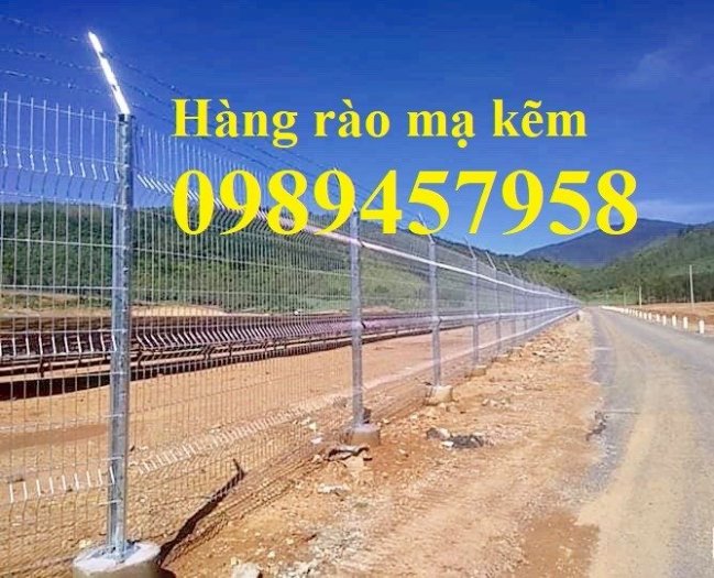 Lưới hàng rào mạ kẽm nhúng nóng phi 4 50x150, Hàng rào sơn phi 5 50x2002