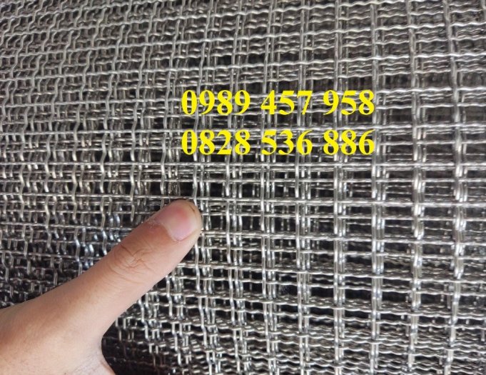 SUS304, SUS316 Lưới đan inox 1ly 10x10, Inox304 1,2ly ô 15x15, 20x206
