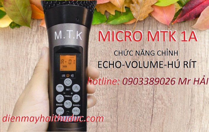 Micro không dây MTK 1A chỉnh được tất cả chức năng Karaoke trên thân Mic4