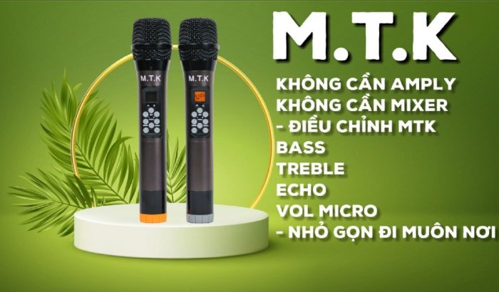 Micro không dây MTK 1A chỉnh được tất cả chức năng Karaoke trên thân Mic1