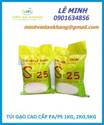Túi đựng gạo PA/PE 1kg,2kg, 5kg , in túi gạo, cung cấp túi gạo 1kg,2kg,5kg3