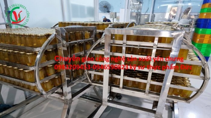 Dây chuyền sản xuất yến hủ thủy tinh - máy chiết rót - chuyển giao công nghệ sản xuất6