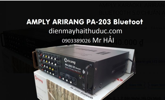 Amply huyền thoại Arirang PA-203III nay trở lại có thêm Bluetooth5