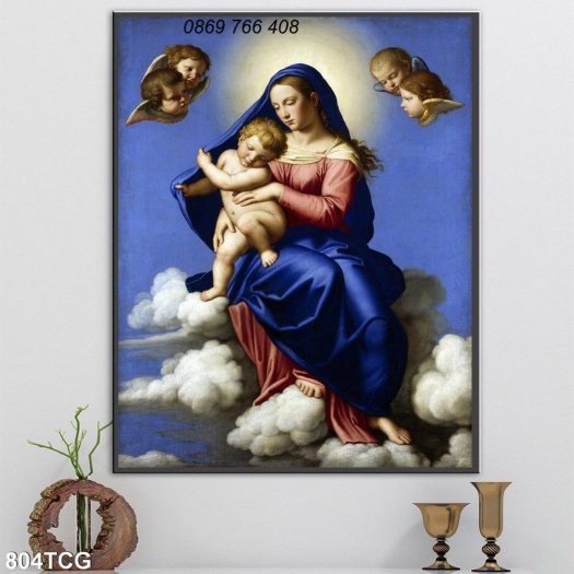 Tranh 3d Đức Mẹ công Giáo-Gạch tranh Thiên Chúa Treo tường7