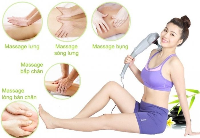 Máy massage cầm tay 7 đầu hồng ngoại Hàn Quốc chính hãng giá chỉ 550k2