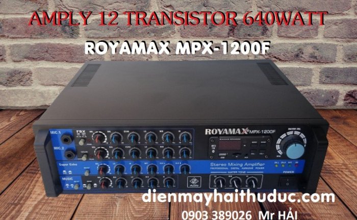 Amply Royamax MPX-1200F thiết kế 12 con Transistor công suất đạt 640Watt3