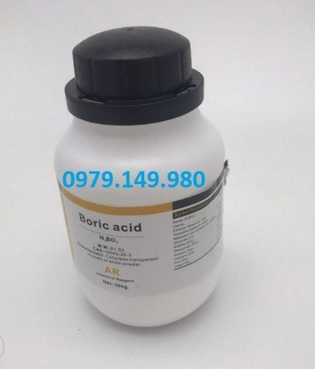 Boric acid , H3BO3 Trung Quốc , chai 500g, Ms Linh 0979149.9800