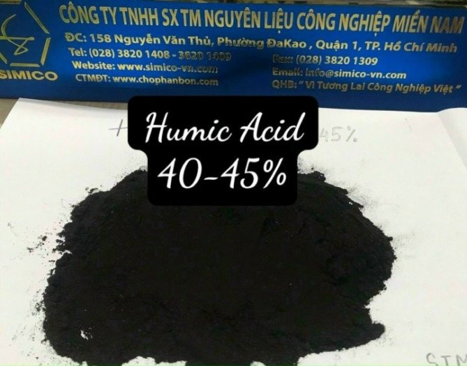 Phân bón Acid humic dạng bột, không tan trong nước, hàm lượng 40-45%0