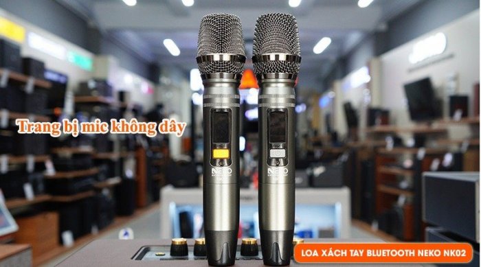 Loa xách tay mini Neko NK02 dùng trợ giảng, bán hàng, tập thể dục, karaoke...1