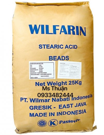 Acid stearic c18h36o2, indonesia, 25kg/bao1