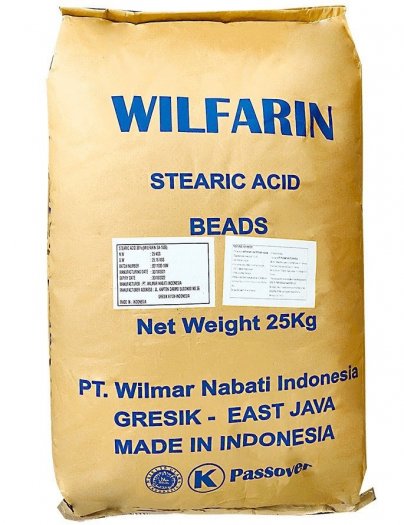 Acid stearic c18h36o2, indonesia, 25kg/bao0