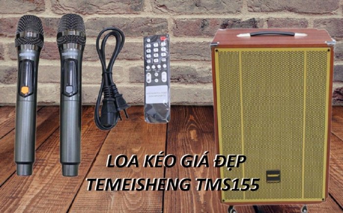 Loa kéo Temeisheng TMS-155 Bass 40cm giá chỉ có 3,700K kèm 2 Mic4