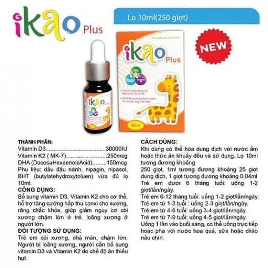 Vitamin D Uống Nhỏ Giọt iKao Plus0