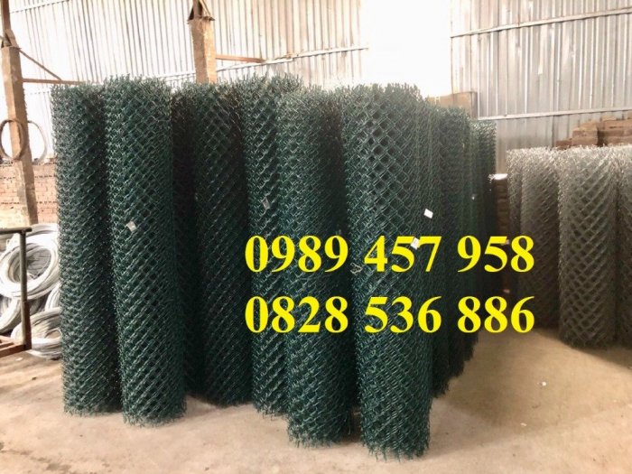 Sản xuất lưới hàng rào B40 bọc nhựa, lưới bọc nhựa mầu xanh, Lưới sân tennis1