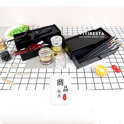 Hộp đũa nhựa siêu bền, hộp đũa màu đen sang trọng bằng melamine cho nhà hàng tại Bình Định