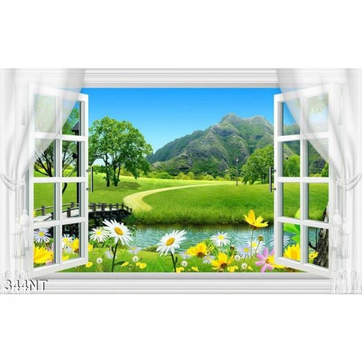 Tranh gạch 3d cửa sổ - KFDX437