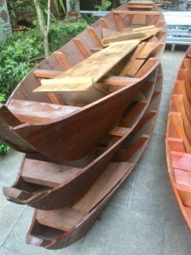 Mẫu thuyền gỗ trưng hoa tết 2023, xuồng trưng bày 3m2