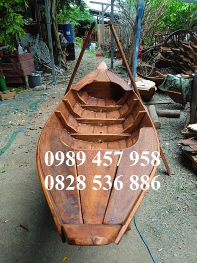 Thuyền gỗ 4m trang trí, Thuyền gỗ 6m, Thuyền gỗ trưng hải sản4