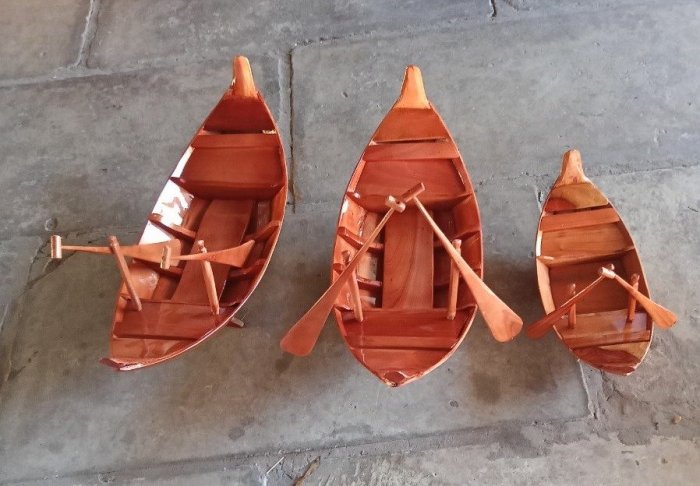 Ghe thuyền gỗ trưng bày hải sản 1,5m, Xuồng trưng hải sản 2m, 3m3