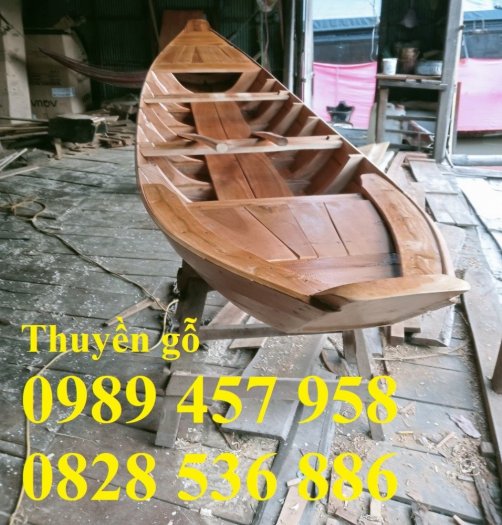 Thuyền gỗ trưng bày 2m, Xuồng gỗ 3m tại Sài Gòn giá tốt4