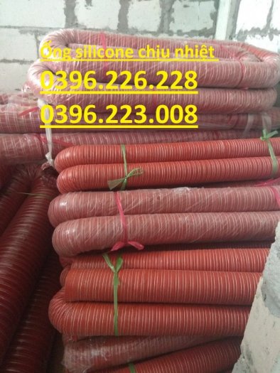 Bán ống silicone chịu nhiệt phi 76, phi 90, phi 100, phi 114, phi 125 màu đỏ cam ,dài 4m dùng dẫn hơi nóng .0