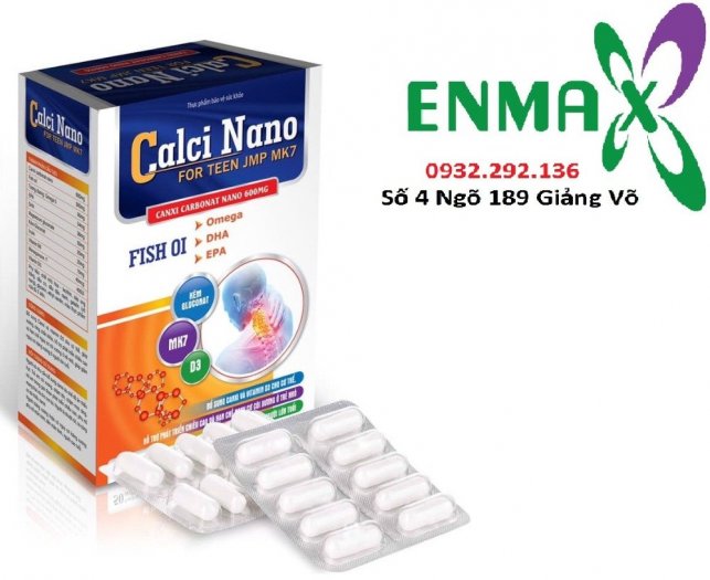 Calci Nano For Teen JMP MK7 giúp bổ sung Canxi và Vitamin D3 cho cơ thể0