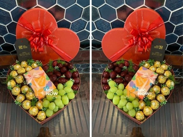 Hộp Cherry Nho Chocolate tặng quà Valentine cho bạn gái ở xa - FSNK4181