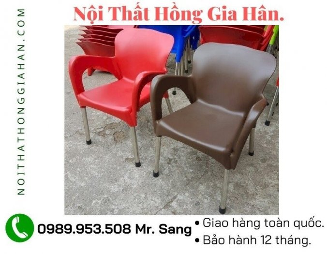 Ghế nhựa đúc giá tận xưởng Tp.HCM Hồng Gia Hân G1182