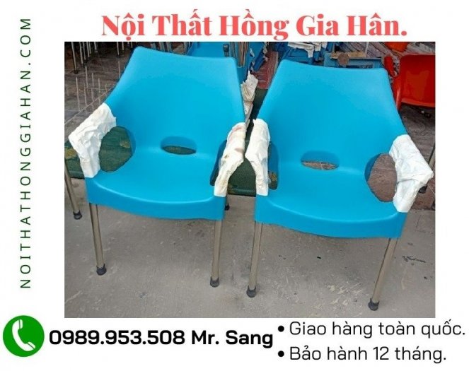 Ghế nhựa đúc chân Inox Tp.HCM Hồng Gia Hân G1214