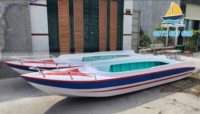 Bán thuyền nhựa composite, xuồng nhựa composite, thuyền composite gắn máy9