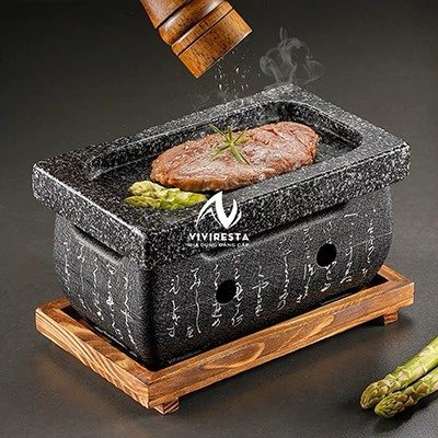 Bếp nướng than kiểu Nhật kèm khay nướng đá Granite cao cấp (size chữ nhật nhỏ) tại Bình Dương giá tốt nhất2