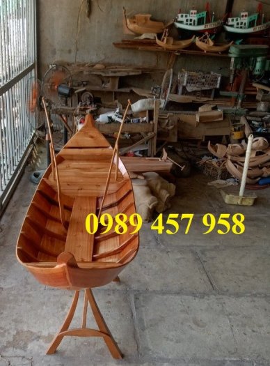 Thuyền gỗ trưng hải sản 1m5, 2m, Xuồng gỗ trưng bày 2m, xuồng gỗ 2m51