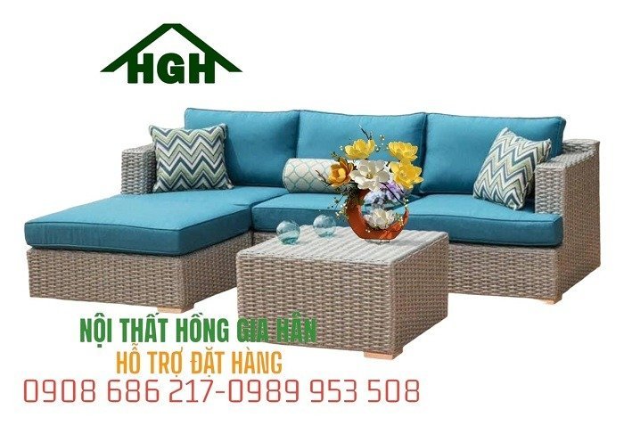 Bộ Sofa mây nhựa phòng khách Tp.HCM Hồng Gia Hân M5131