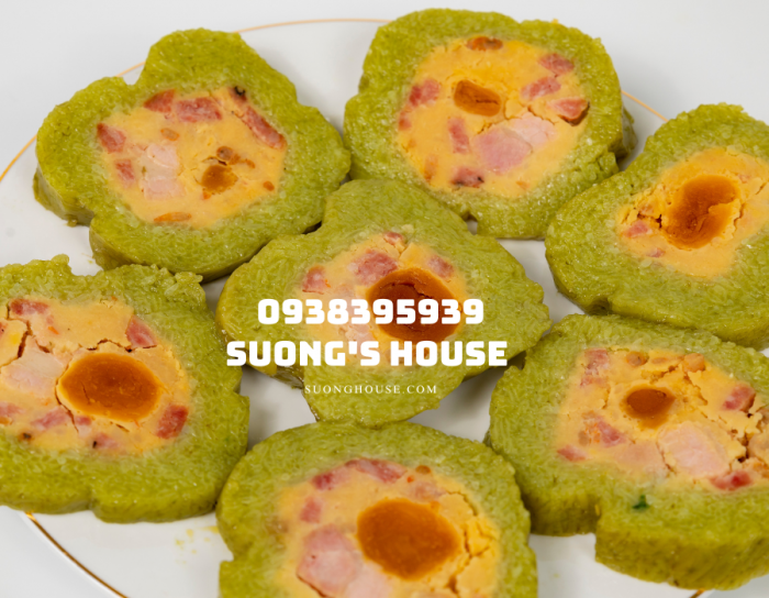 Bánh tét Trà Cuôn Trà Vinh, lá chuối, lá cẩm, 3 màu, ngũ sắc ngon -Suong's House24