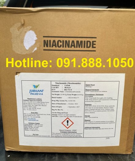 Bán Niacinamide, China, 25kg/thùng0