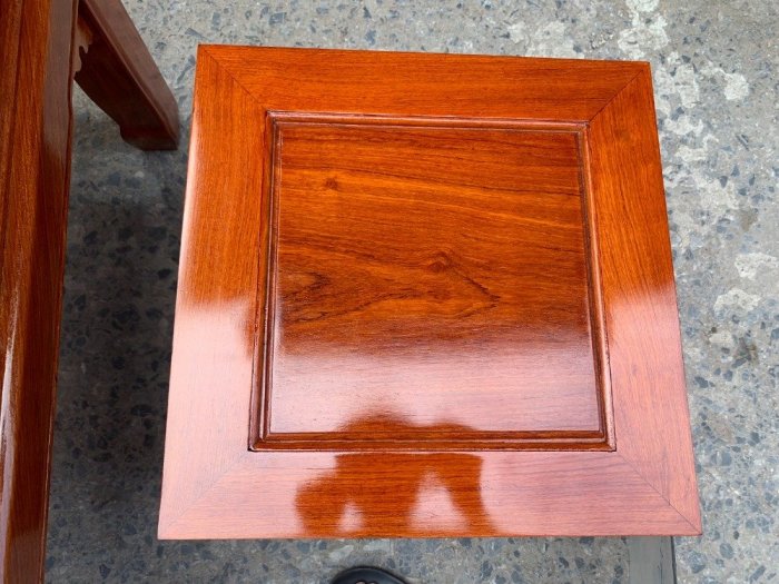 Bộ bàn ghế Âu Á hộp kiểu cuốn thư gỗ hương đá7