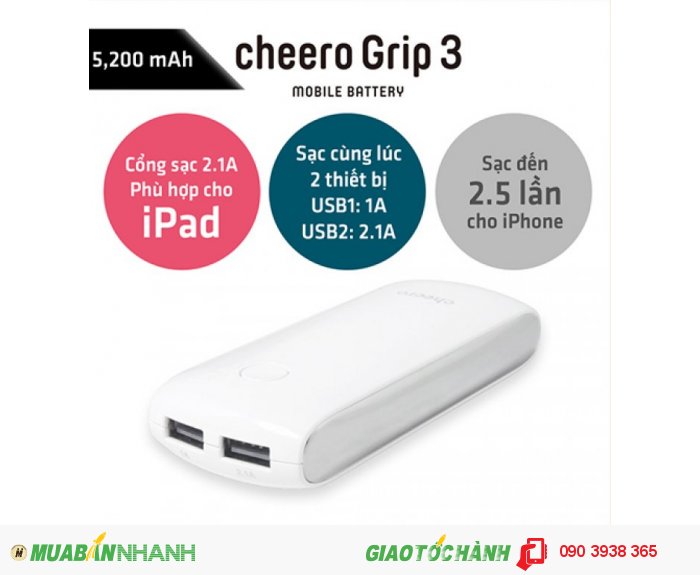 Cheero Grip3 - 5200 mAh